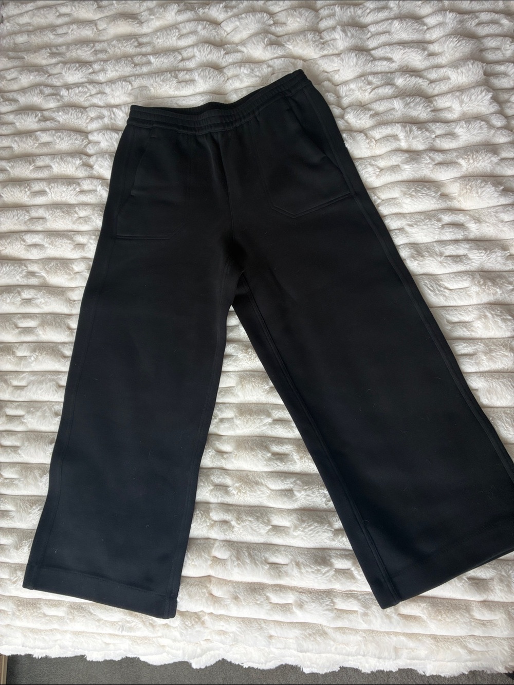 Banana Republic Black Wide-Leg Knit Pants